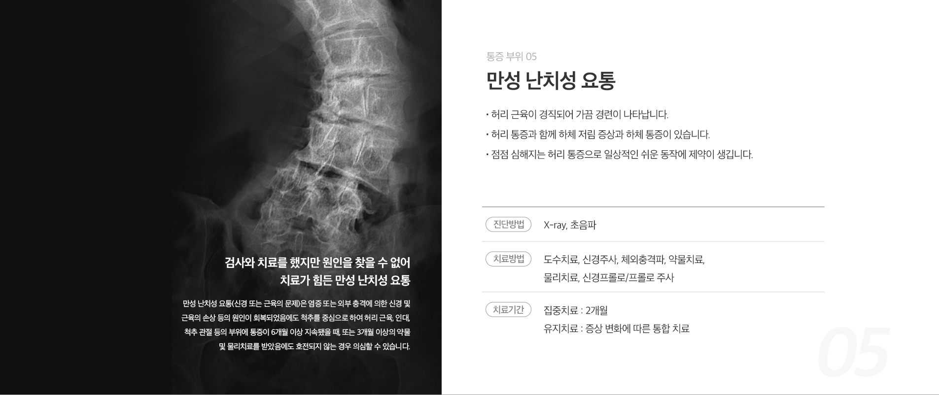 만성 난치성 요통